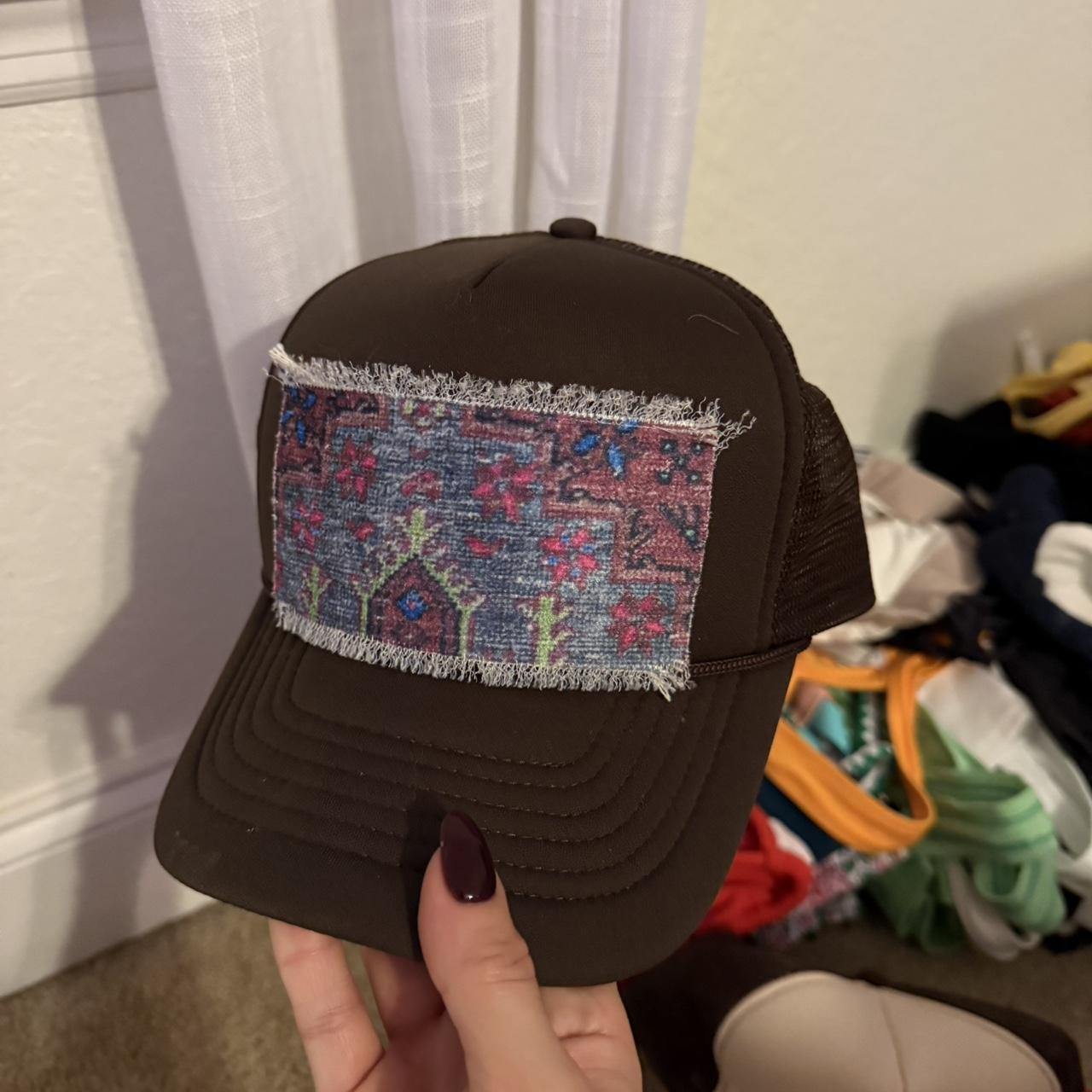 Women's Hat - Brown/Multi – Boutique patchwork tr… - image 1