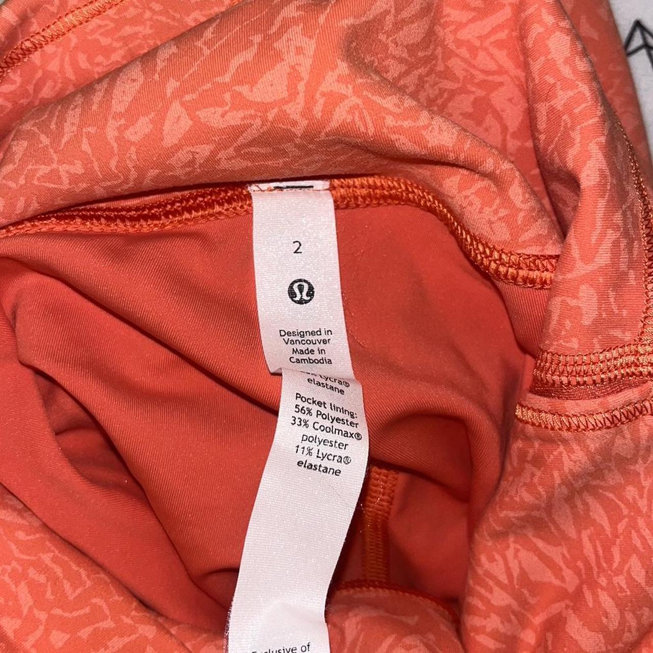 Lululemon orange red wunder under crop capri style - Depop