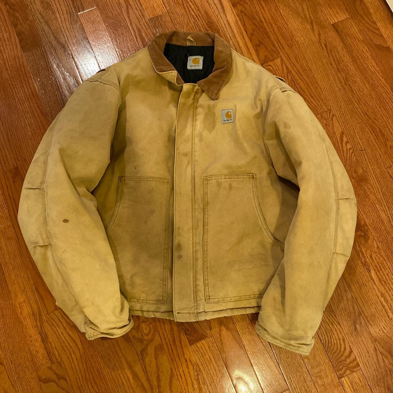 Carhartt Men's Tan Jacket Depop