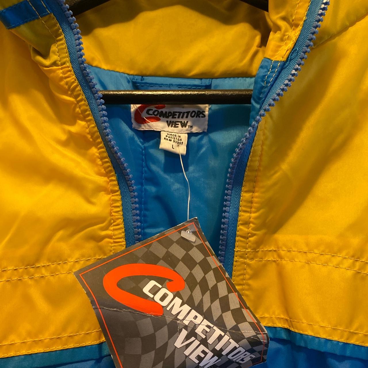 NASCAR Men's Yellow and Blue Jacket | Depop