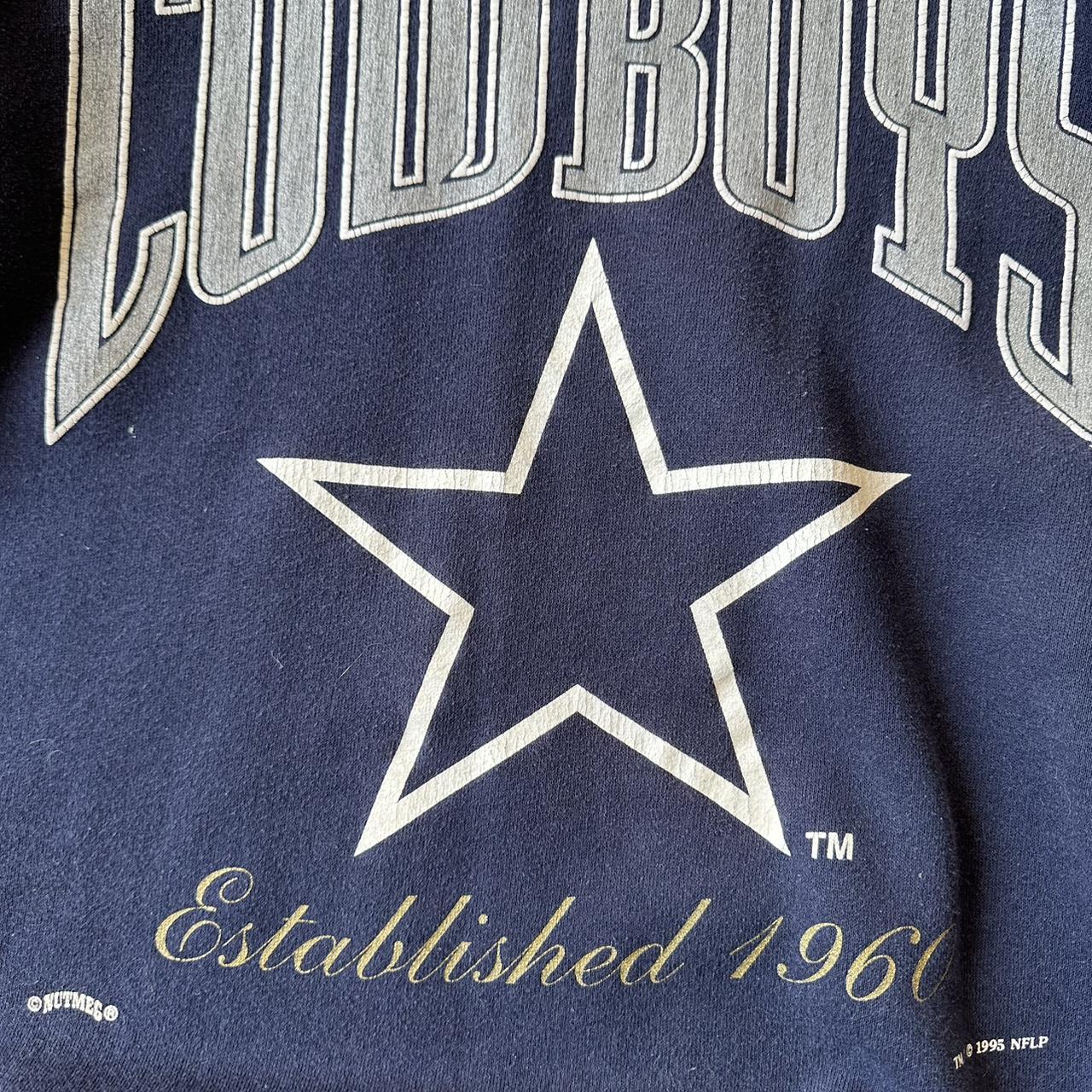 Vintage Dallas Cowboys Sweatshirt Size M/L Blue 90's - Depop