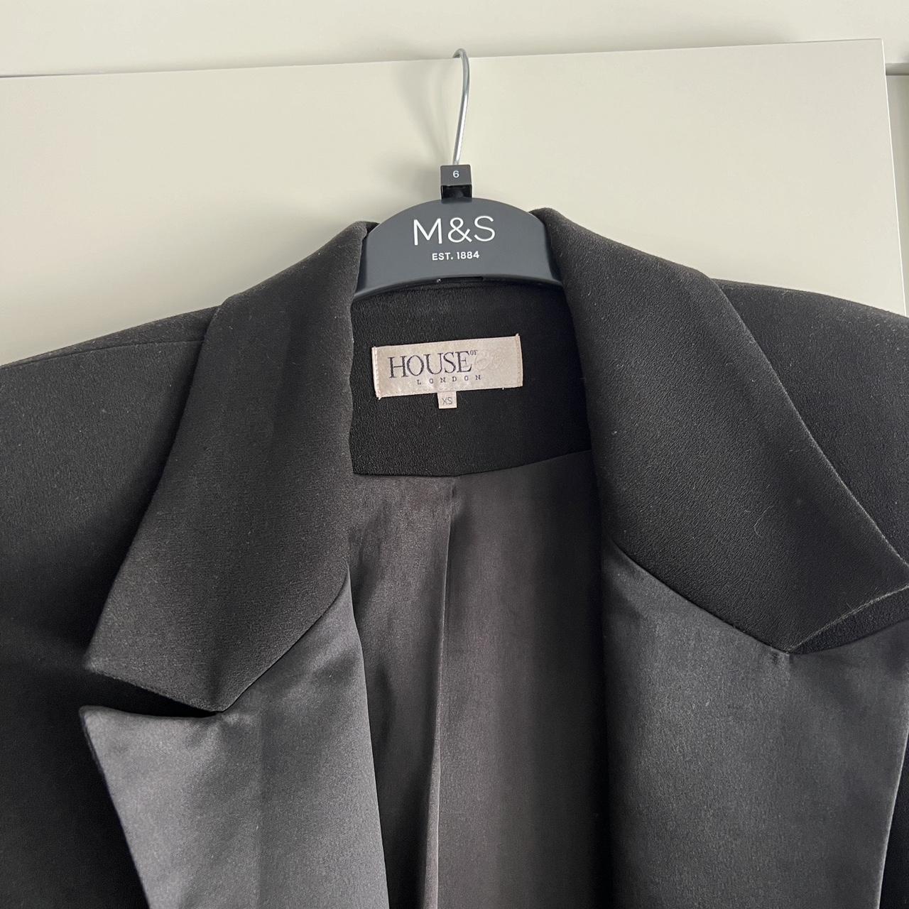 House of CB Black blazer with satin lapel