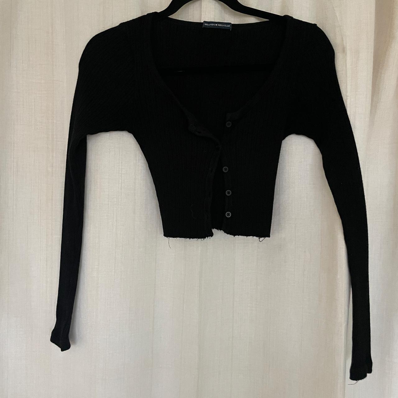 brandy melville cropped ribbed cardigan size... Depop