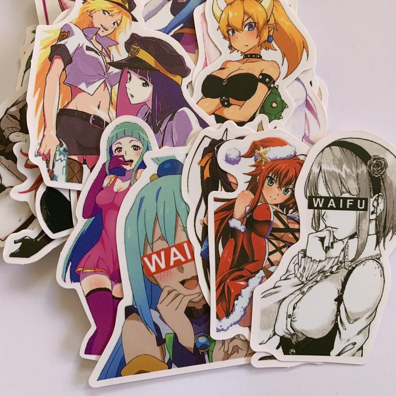 Waifu Anime Stickers (10 Pack) Random Characters ... - Depop