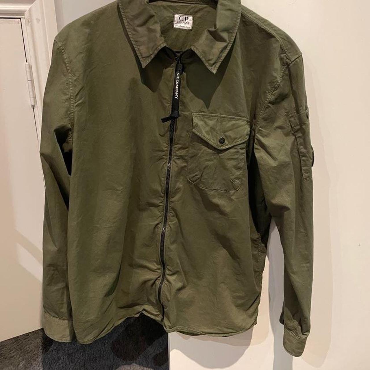 Khaki green CP company cargo jacket - Depop