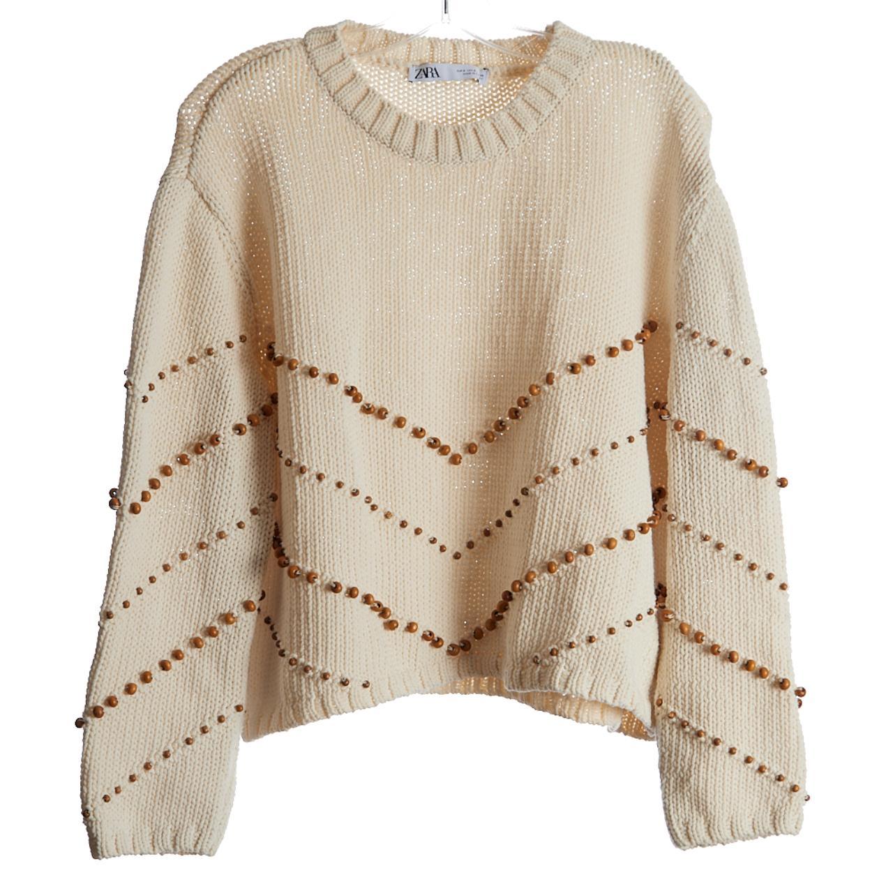 Beaded on sale sweater zara