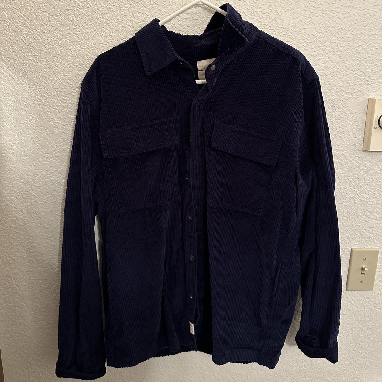 American Eagle corduroy jacket Size large Navy blue... - Depop