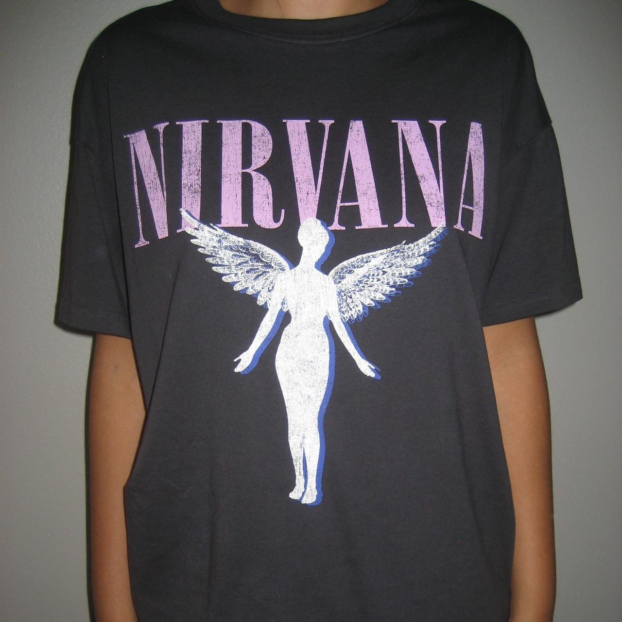 retro nirvana tee -size S #nirvana #streetwear - Depop