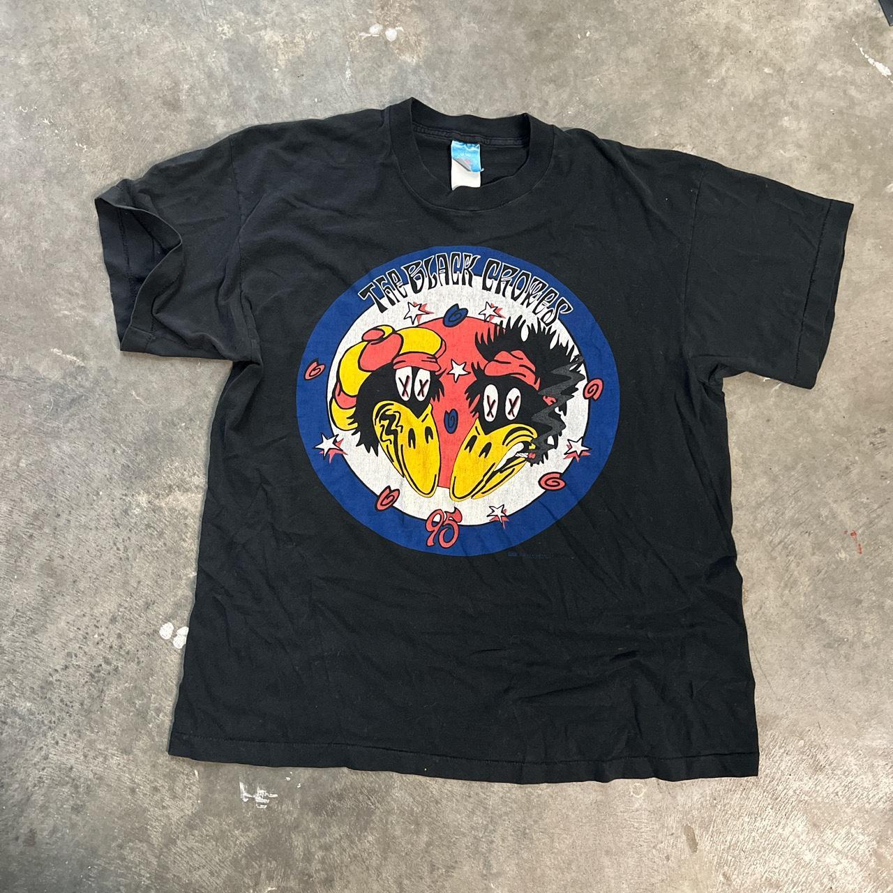 1995 The Black Crowes Band Tee Fire graphic smoking... - Depop