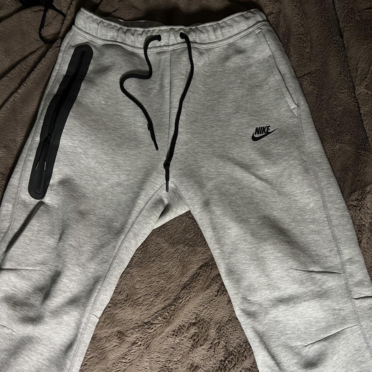 Grey Nike Tech Fleece Jogger Used once Mint... - Depop