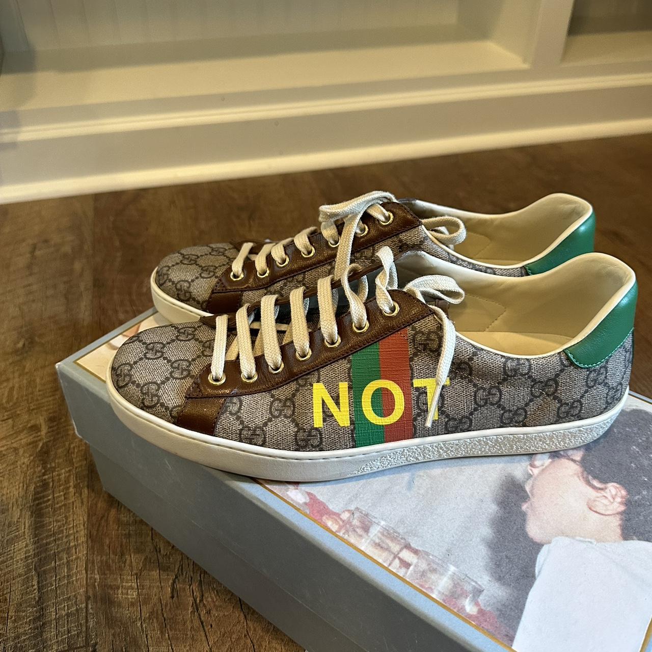 Gucci “not fake” low top sneakers. These shoes have... - Depop