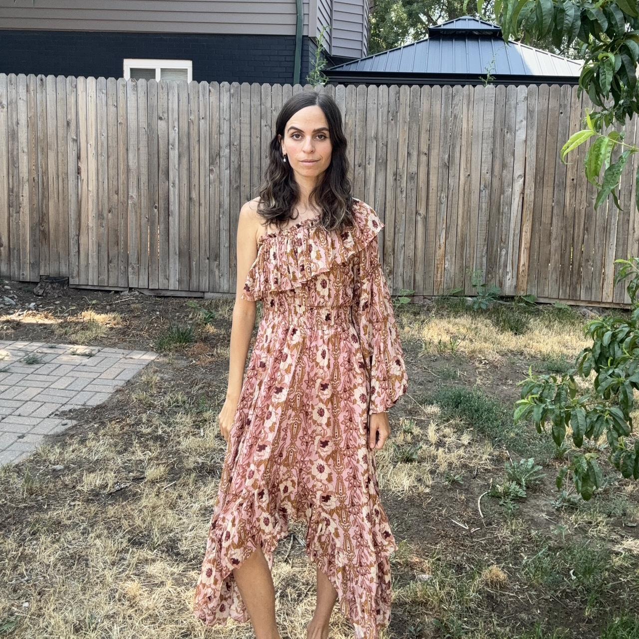 Misa los angeles, Printed Midi Length Dress,