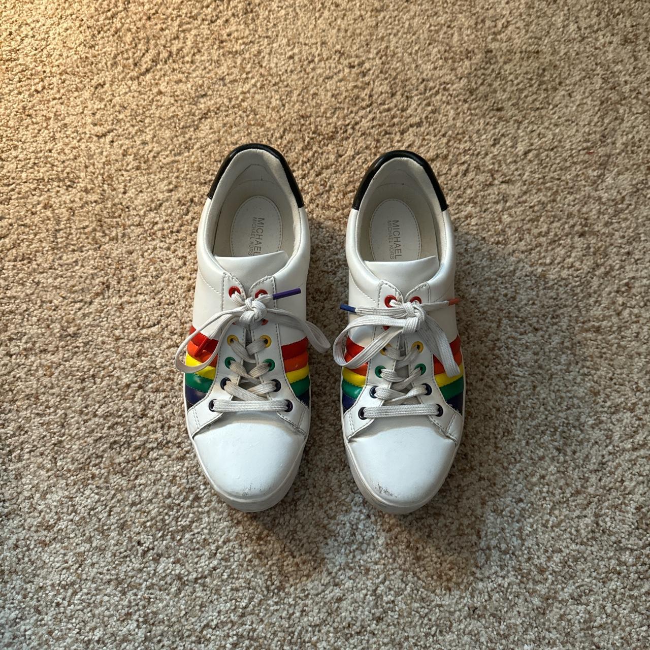 michael kors poppy lace up trainers