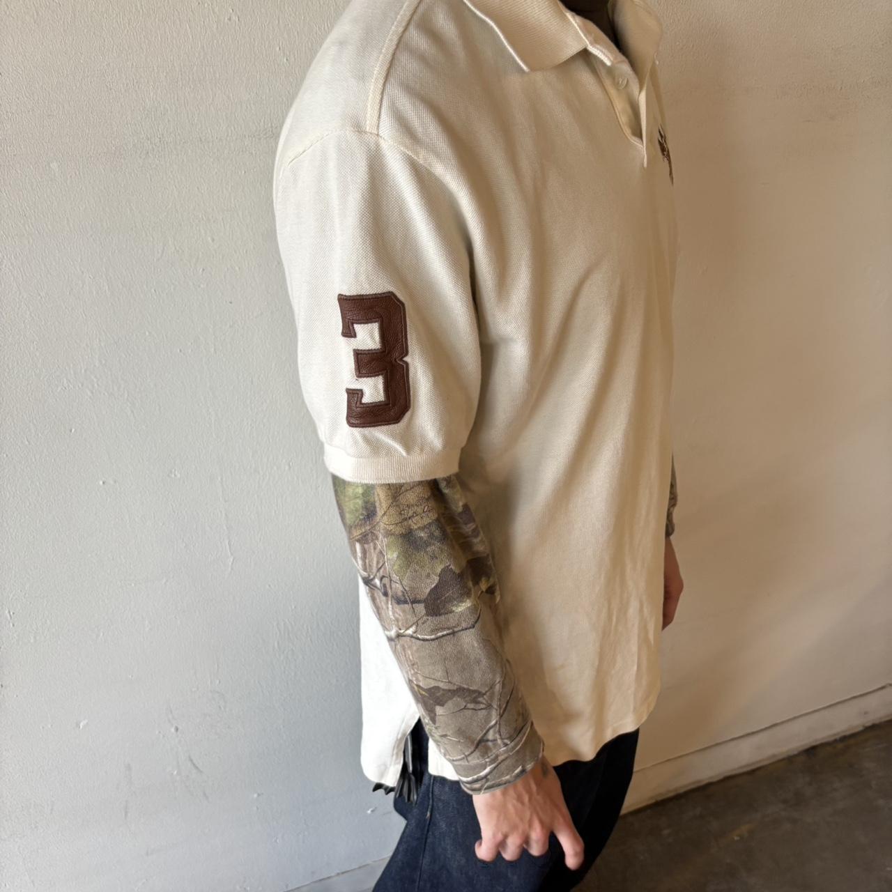 Polo Ralph Lauren Men's Polo shirt - Cream/White … - image 4