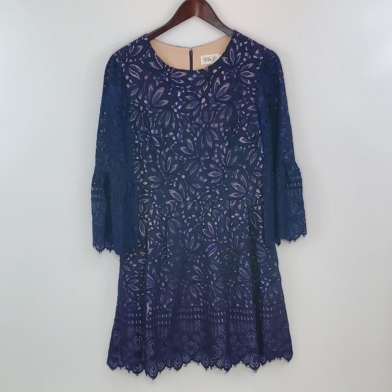 Eliza J Bell Sleeve Lace Midi Dress NWOT Pockets