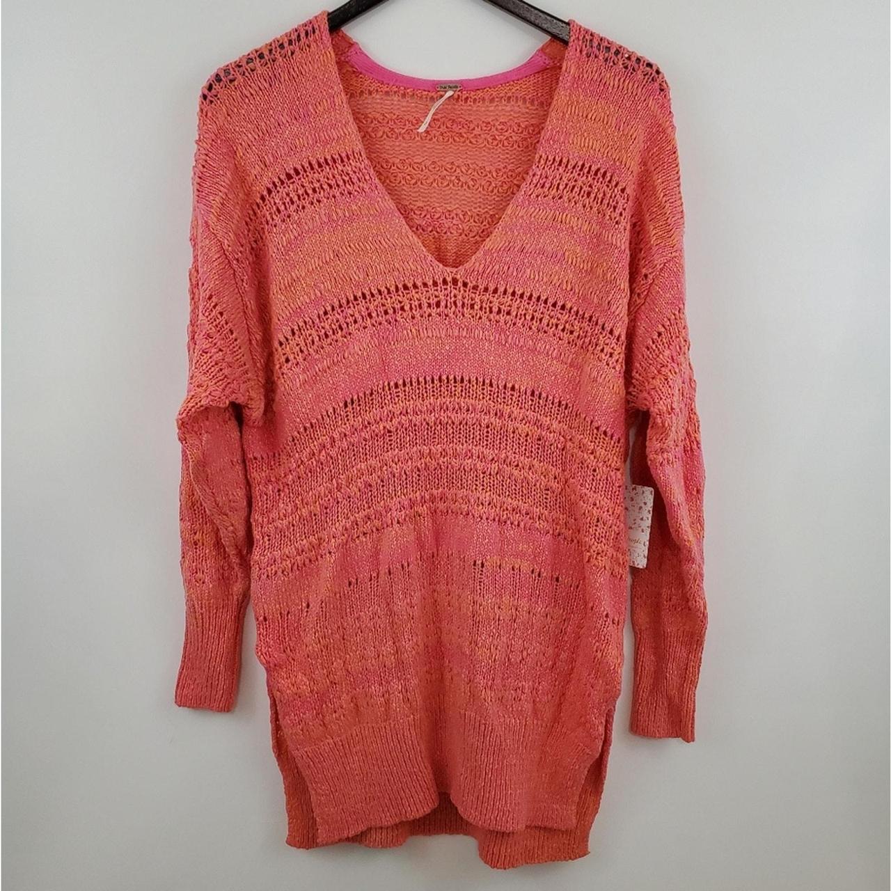 FREE PEOPLE NWT Hot Tropics V Neck Sweater in Paloma // shops S