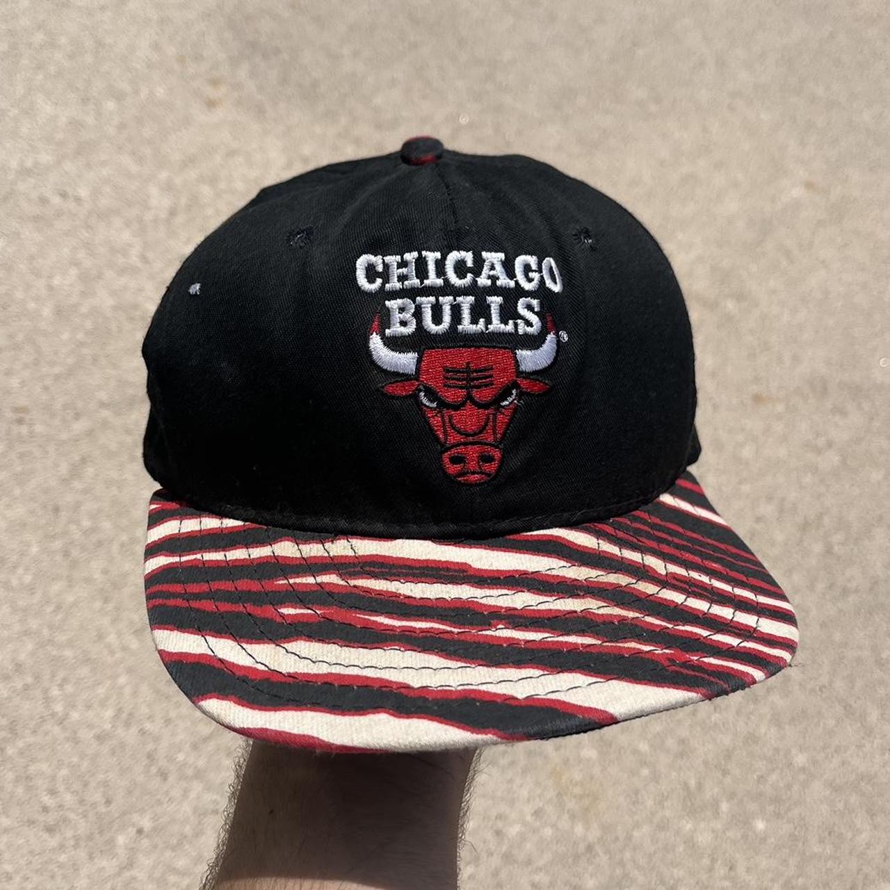 Vintage 90s Chicago Bulls Zubaz SnapBack Hat Size... - Depop