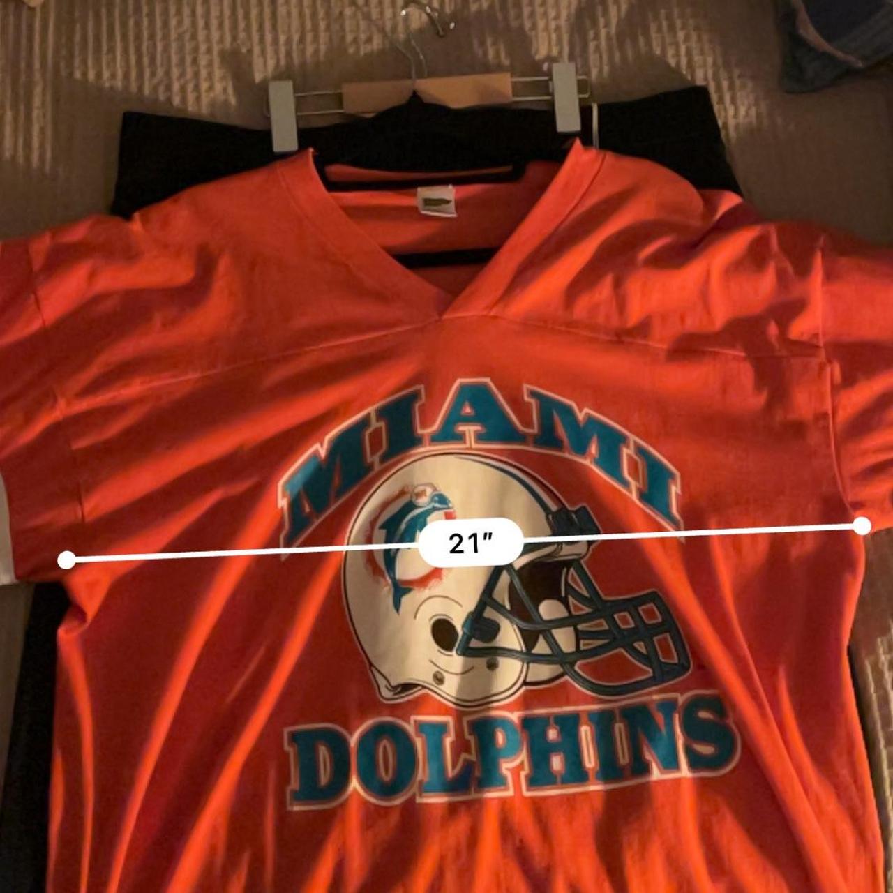 VTG WOMEN'S MIAMI DOLPHINS JERSEY White, green and - Depop