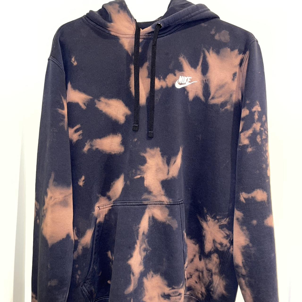 Bleached black nike hoodie sale