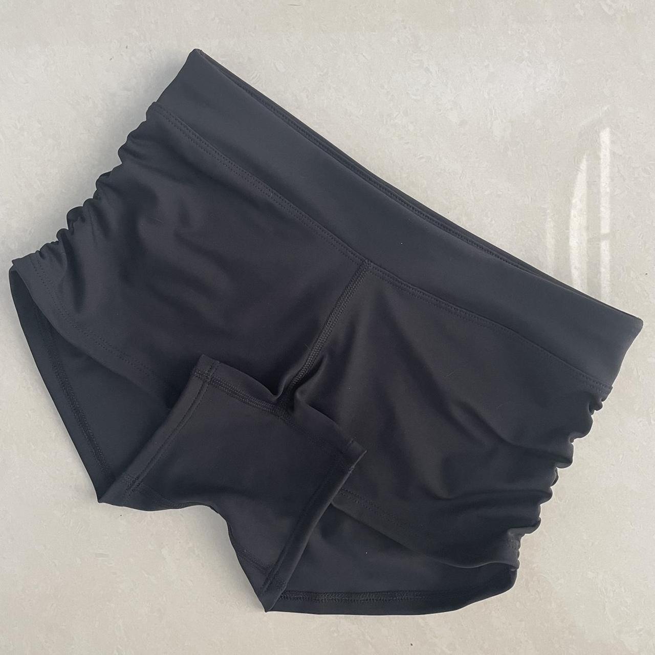 Wicked Weasel black booty shorts, size S. Pre-owned... - Depop