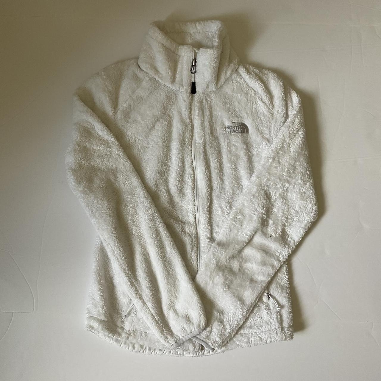 The North Face white fleece jacket, women’s xsmall Depop