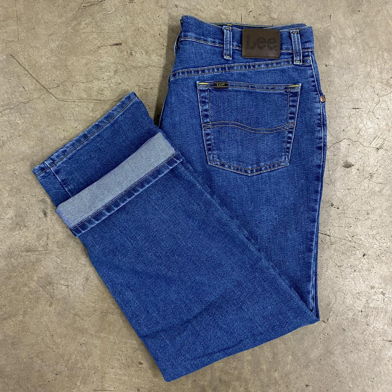 Lee Men's Blue and Navy Jeans | Depop