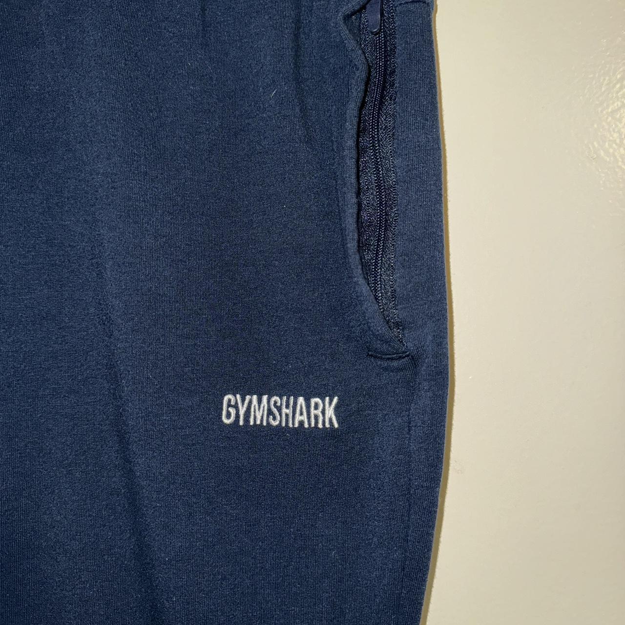 Blue Medium Gymshark slim sweatpants, they are thin. - Depop