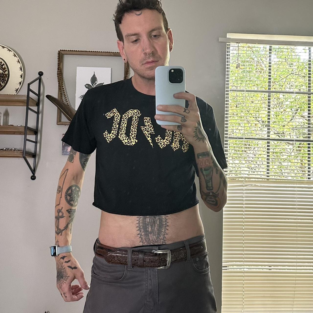 Men’s Medium AC/DC Leopard Print Rock Short Sleeve... | Depop