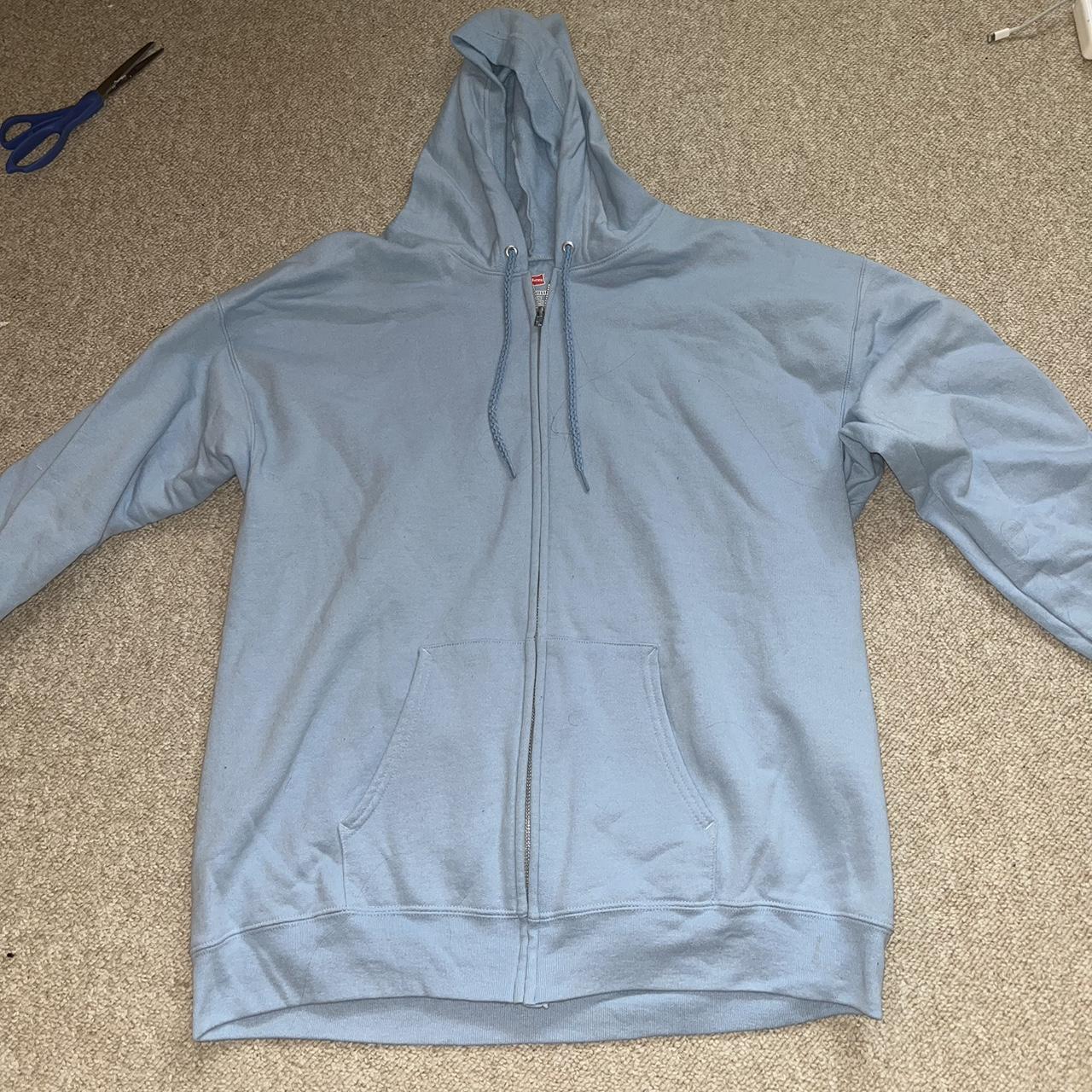 Hanes Zip Up Hoodie - Depop