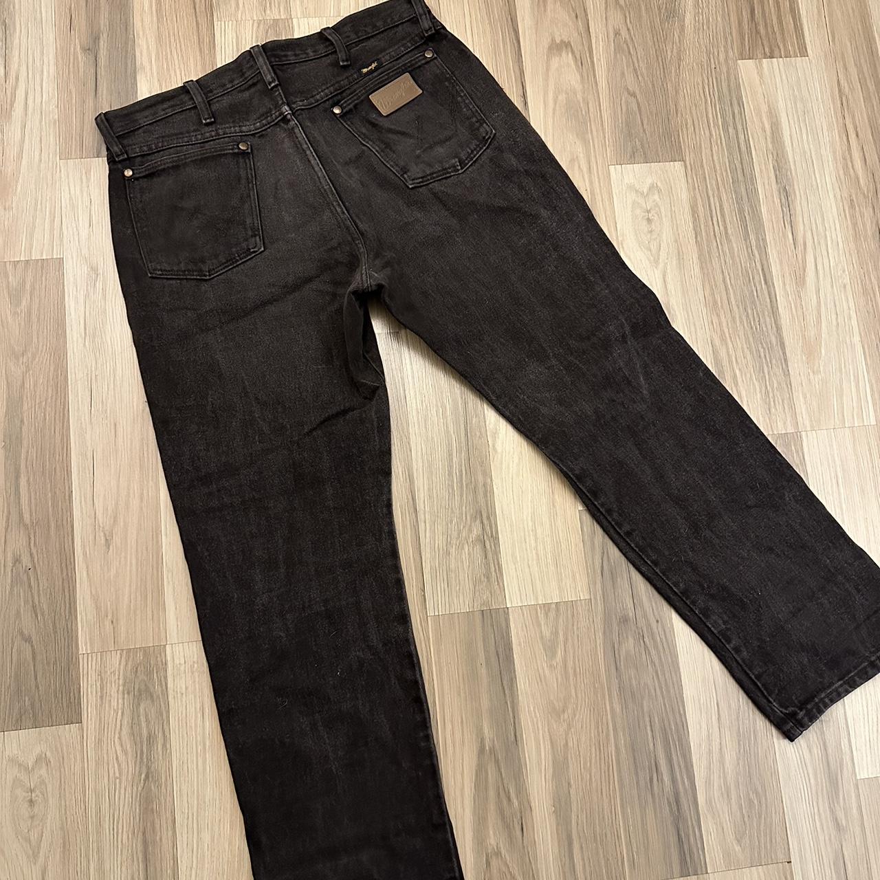 Vintage faded black wranglers Jeans are in good... - Depop