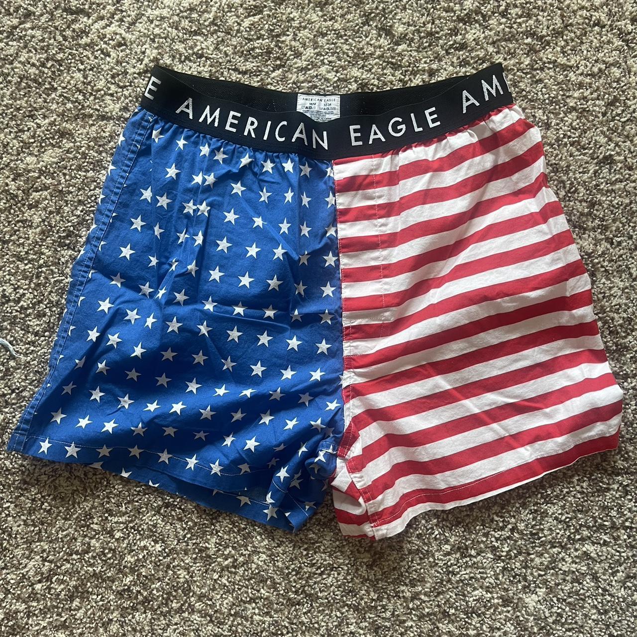 American Eagle patriotic boxers - red and blue... - Depop