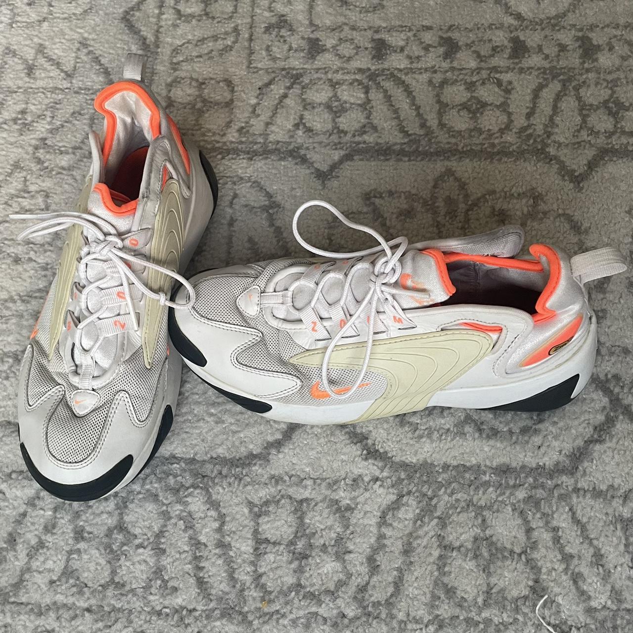 Nike Zoom 2K white and orange trainers Worn lightly