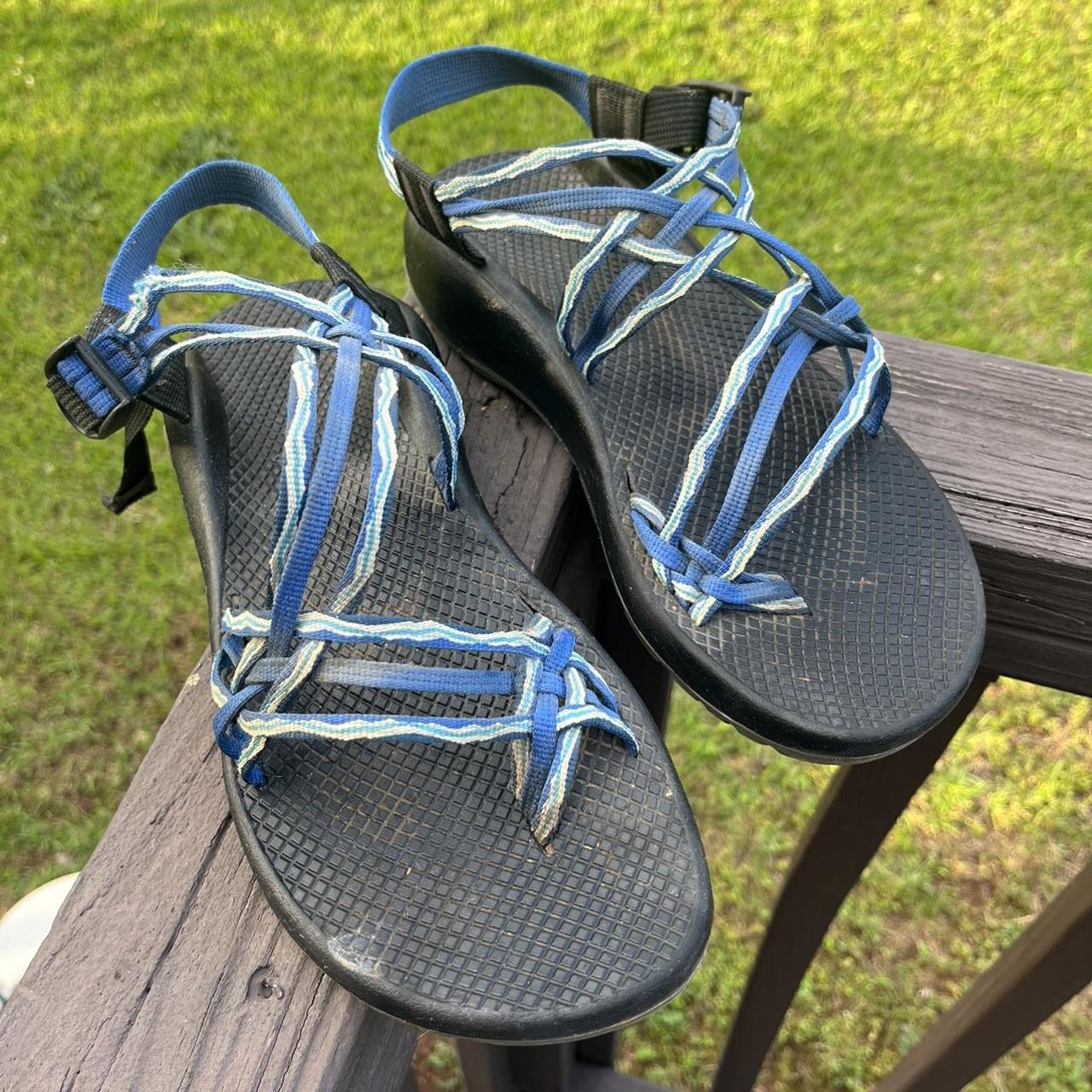 Chaco Women's Blue Sandals | Depop