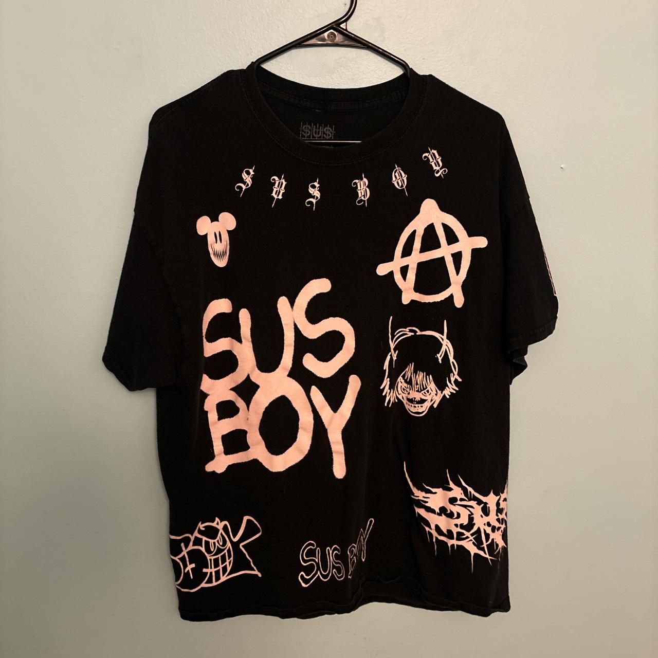 Black “Sus Boy” Tee, #susboy #lilpeep #goth