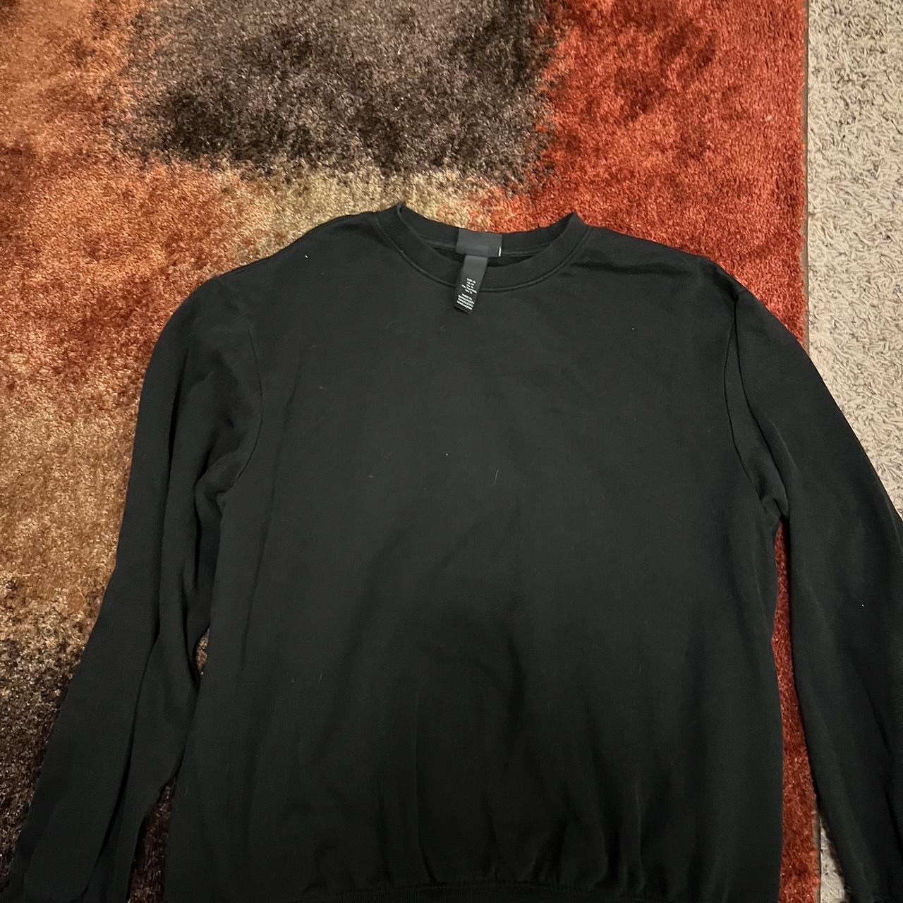 H&M Men's Black Sweatshirt | Depop