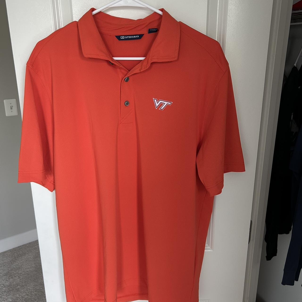 Mens Cutter and Buck Virginia Tech Polo Shirt Size... Depop