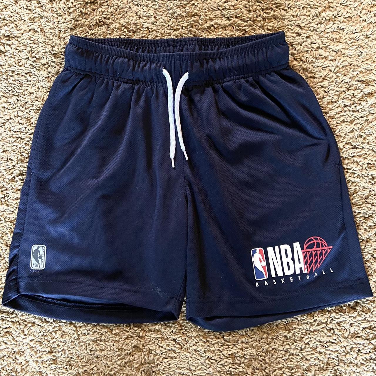 mens NBA basketball shorts 7" inseam navy blue size... Depop