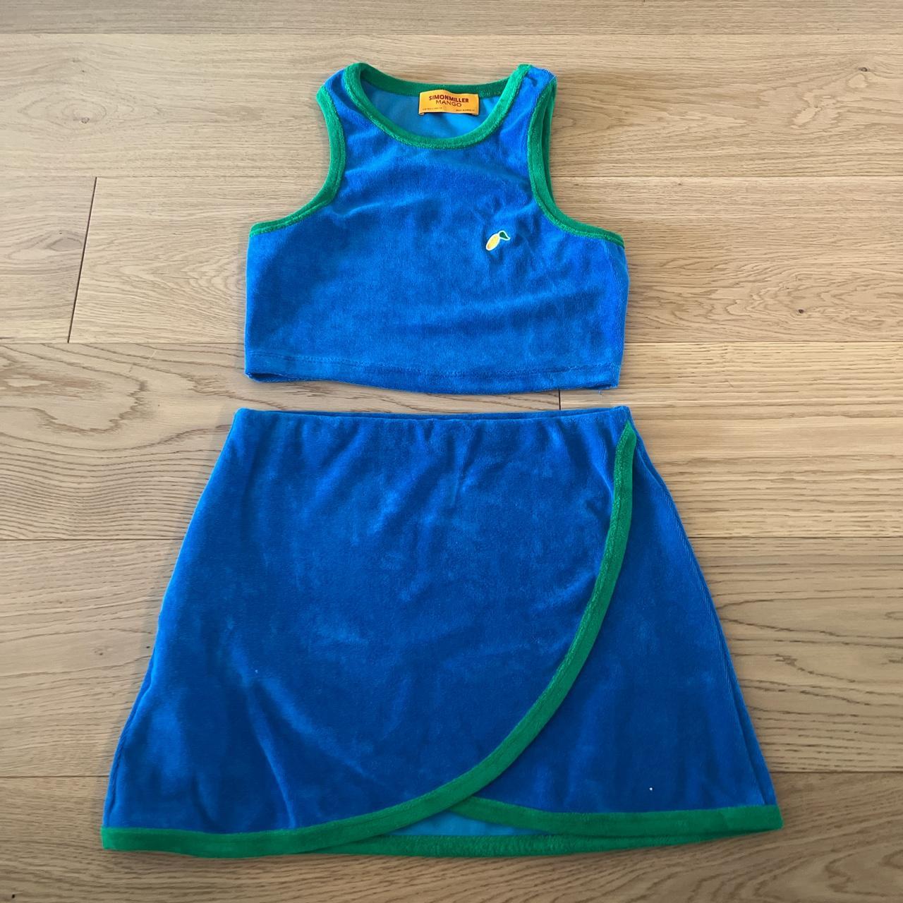 Mango Women's Blue and Green Suit