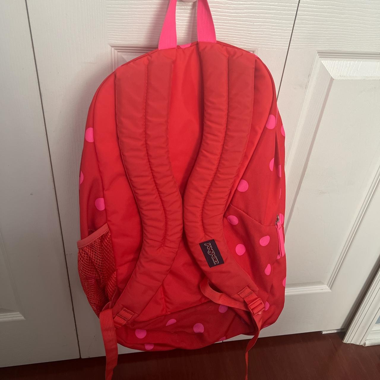 Jansport pink polka dot backpack best sale