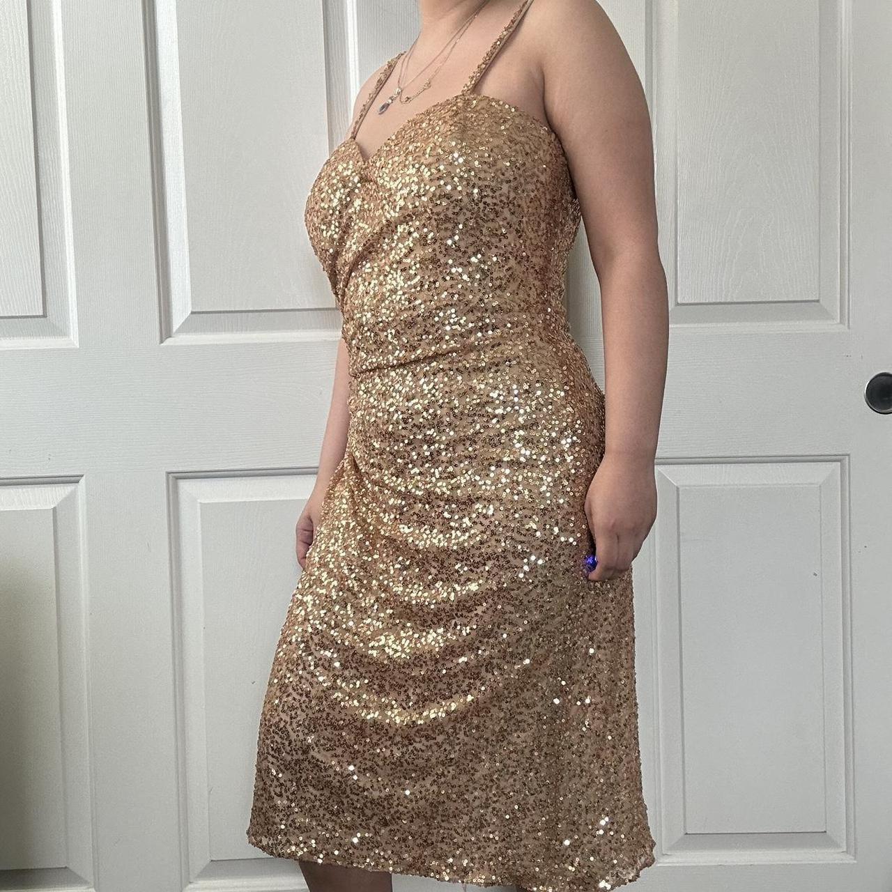 Gold shimmery ralph lauren neverending dress