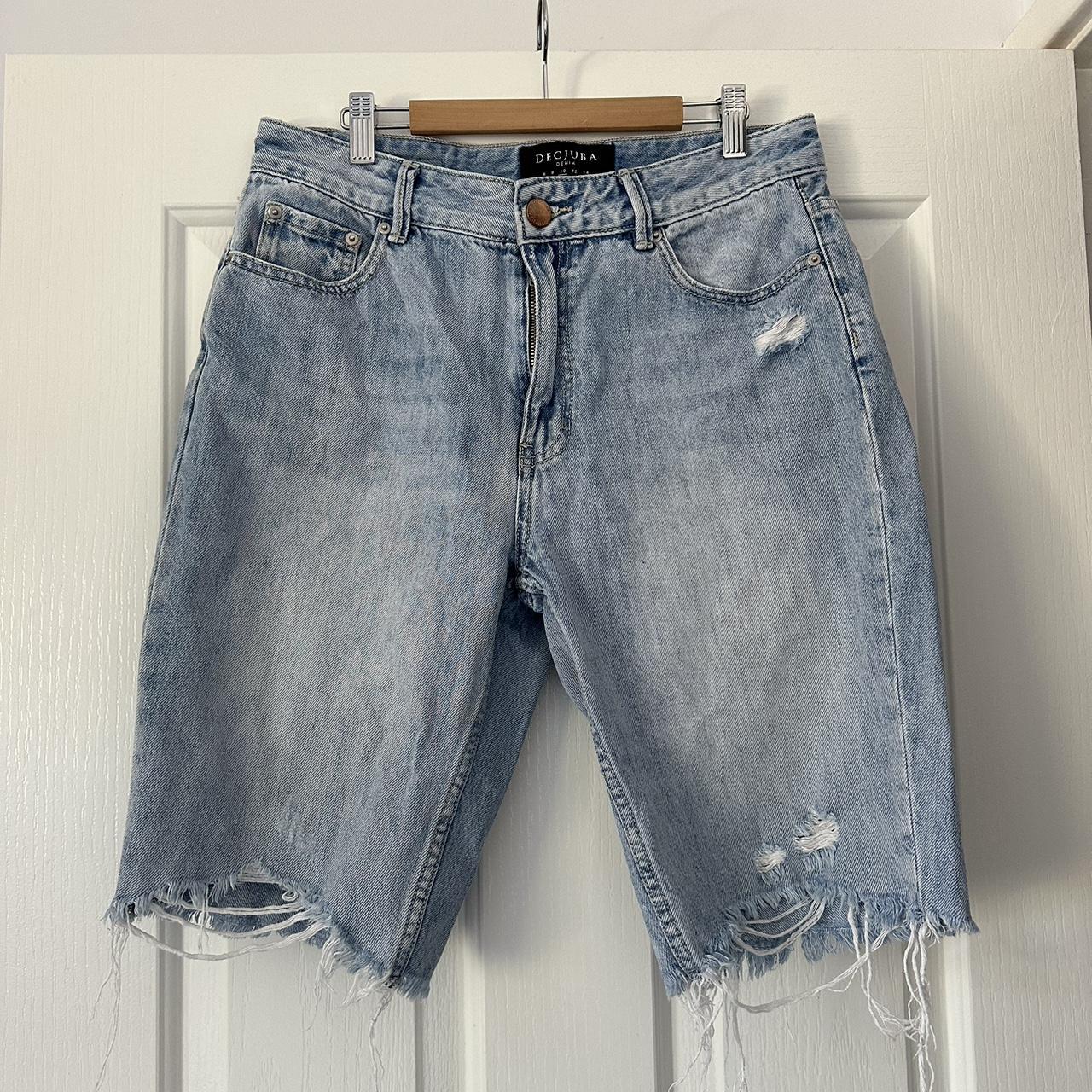 Decjuba Bermuda Denim Shorts Size 10 Depop