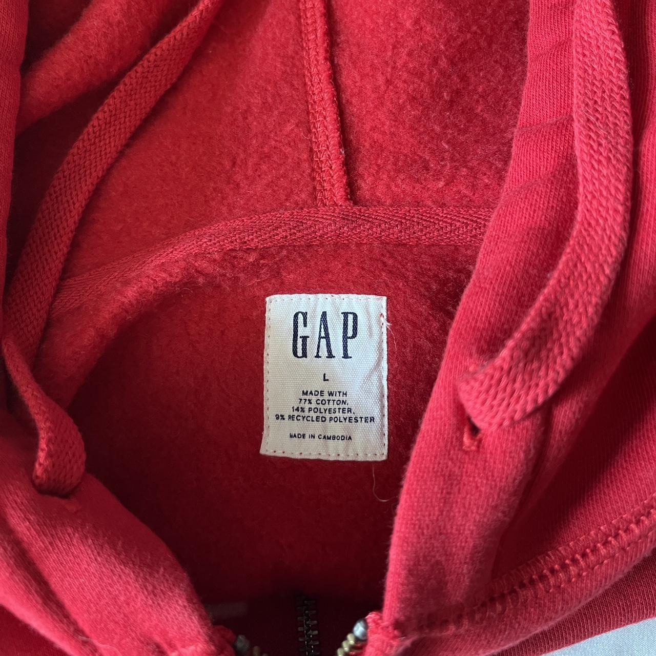 red Gap zip-up hoodie great condition, maybe worn... - Depop