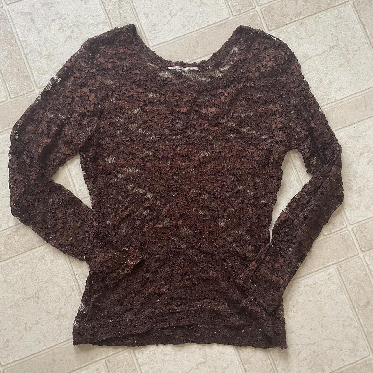 Lace overlay long sleeve ♥︎ Size: none; could fit... - Depop