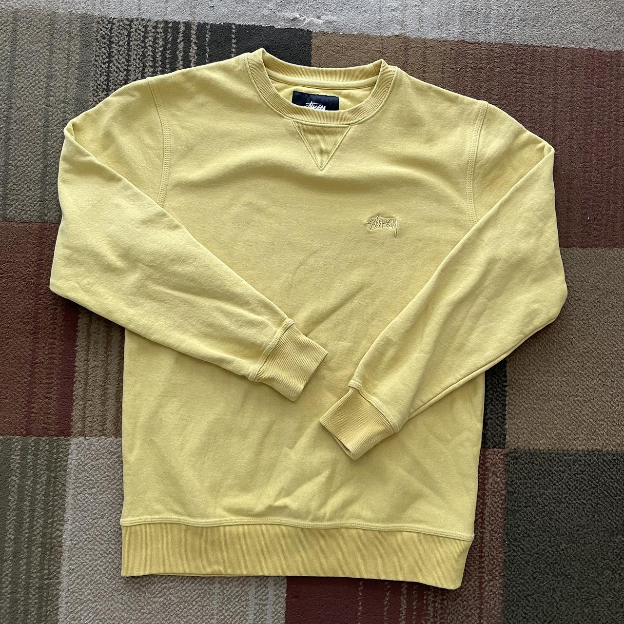 Stussy clearance yellow sweatshirt