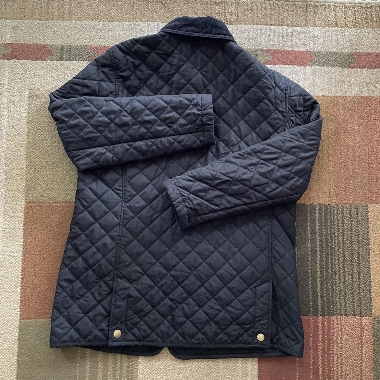 Ralph Lauren Black Corduroy Collar Quilted Jacket |... - Depop