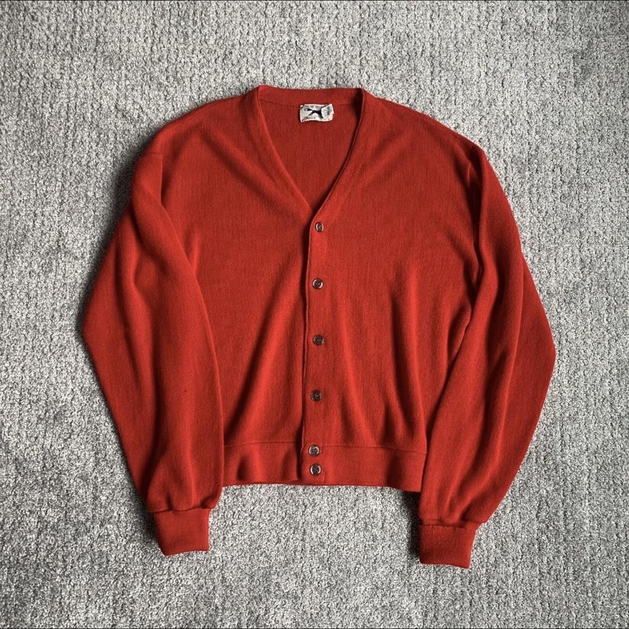 JCPenney Men's Red Cardigan Depop