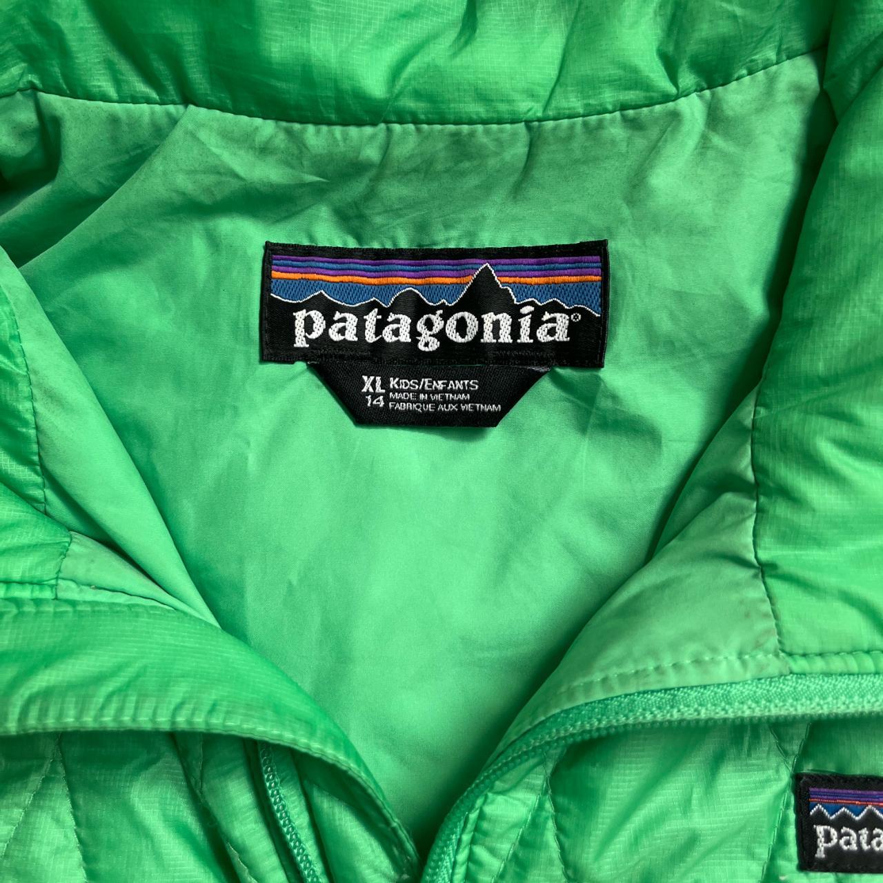 Patagonia Bright Green Down Puffer Jacket/Coat Size... - Depop