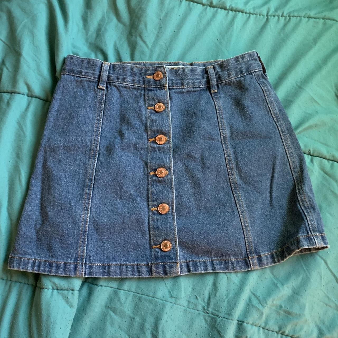 👖Denim Button-Up Skirt 👖 #cuteskirts #denim... - Depop