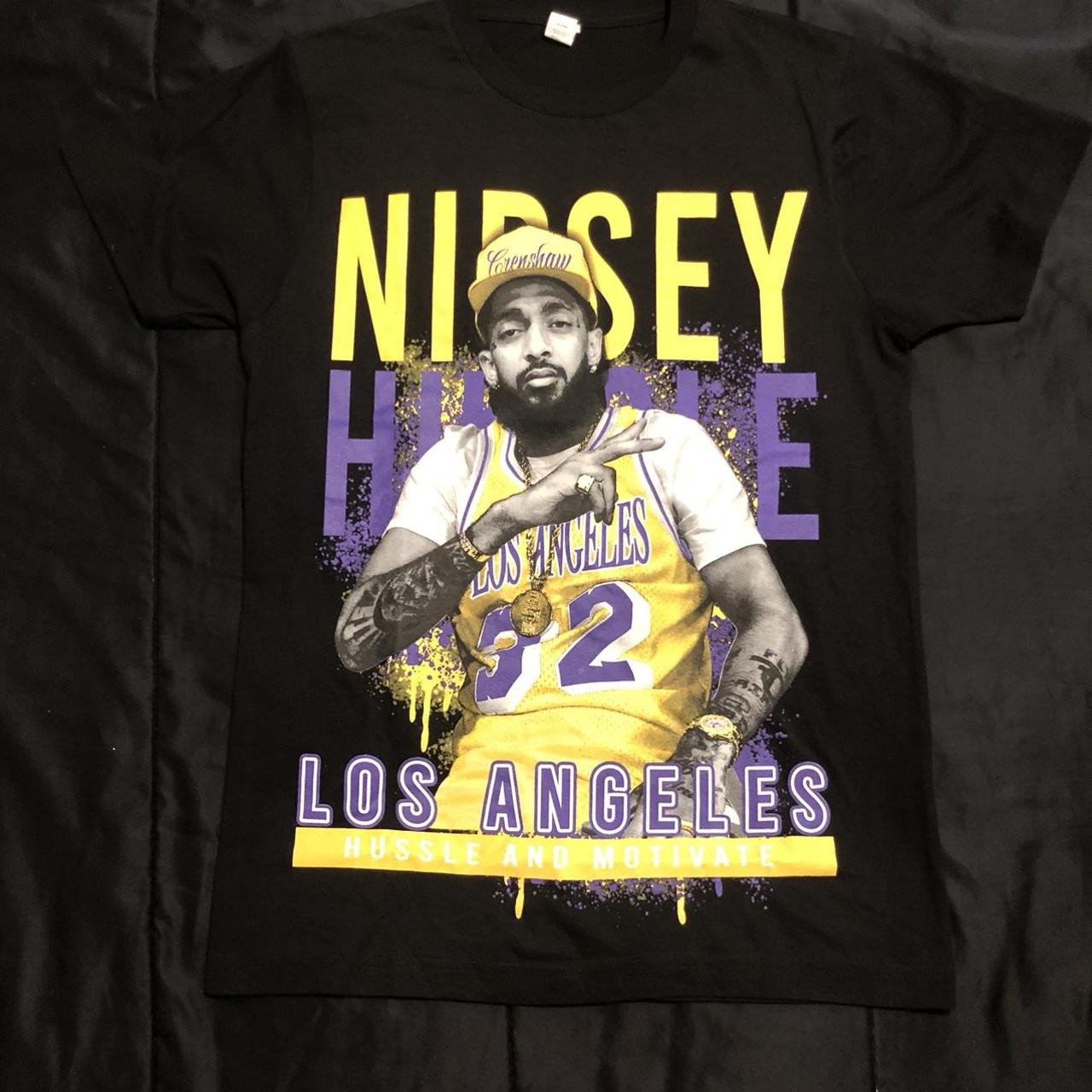 Men’s Shirt Nipsey Hussle Los Angeles Lakers Hussle... - Depop