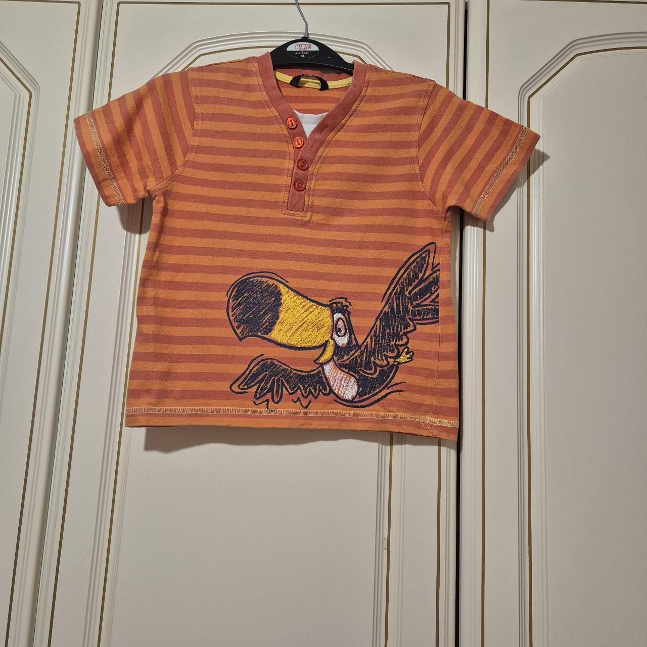 George asda orange stripes toucan t shirt. Size 3 4